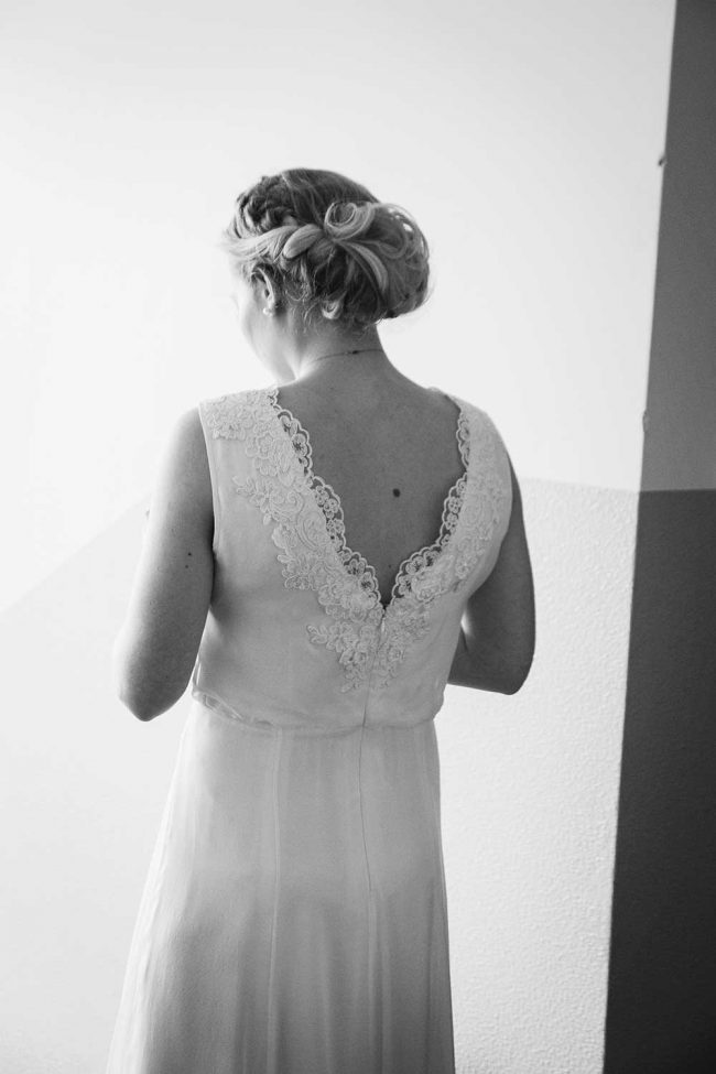Bride going to her wedding in Iceland
