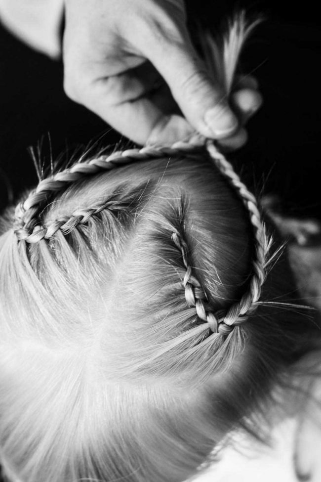Hair of love in wedding in Iceland
