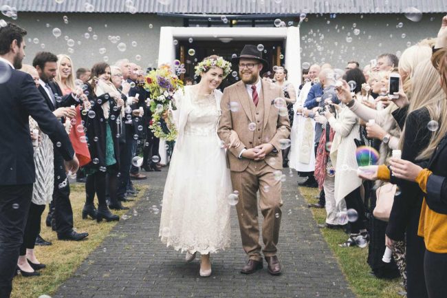 Just married in church in Iceland