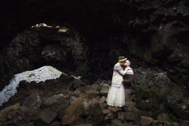 Married in cave in Iceland