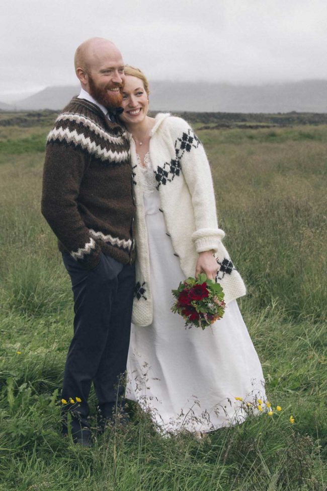 Just married in nature in Iceland