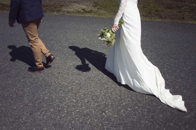 Shadow of love and happiness in Iceland